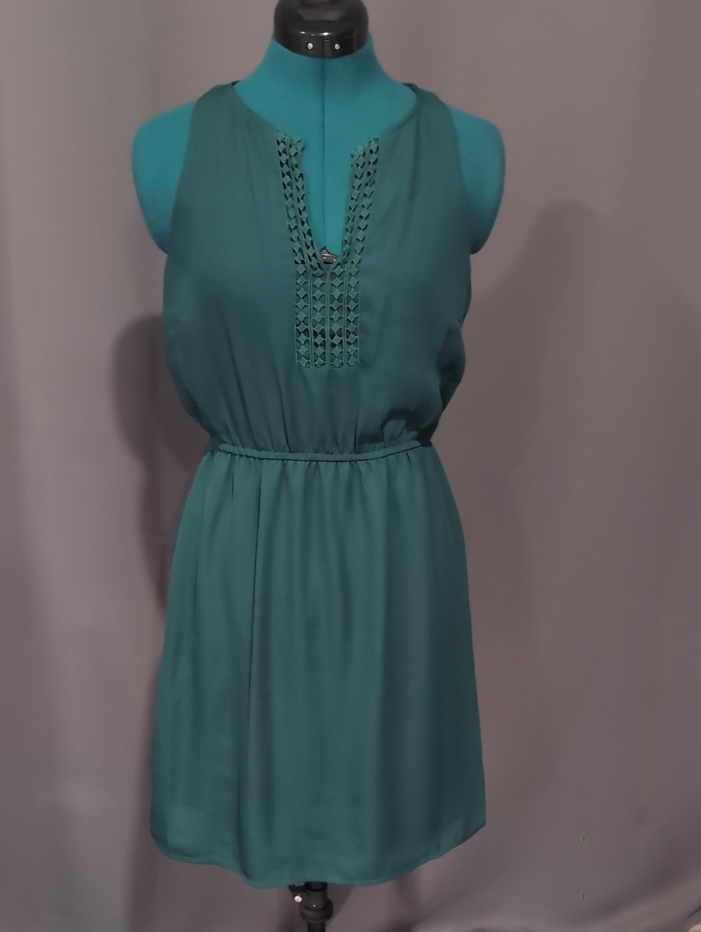 Market & Spruce Forest Green Sleeveless Casual Dress